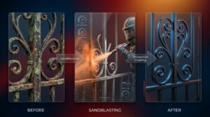 Sandblasted Ironwork Last